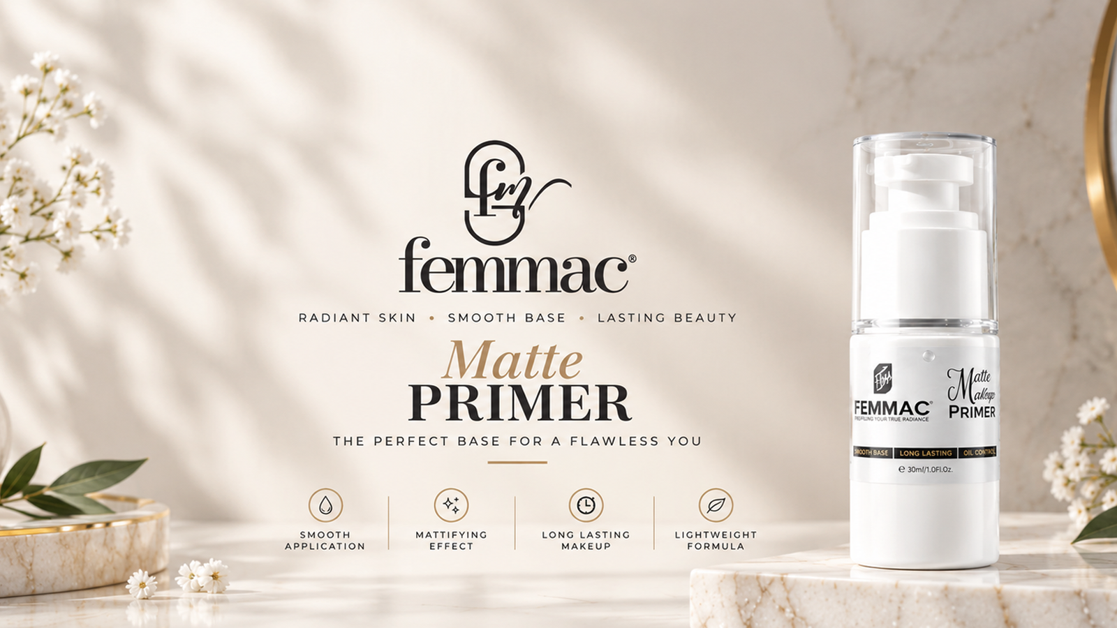 Femmac luxury matte primer campaign