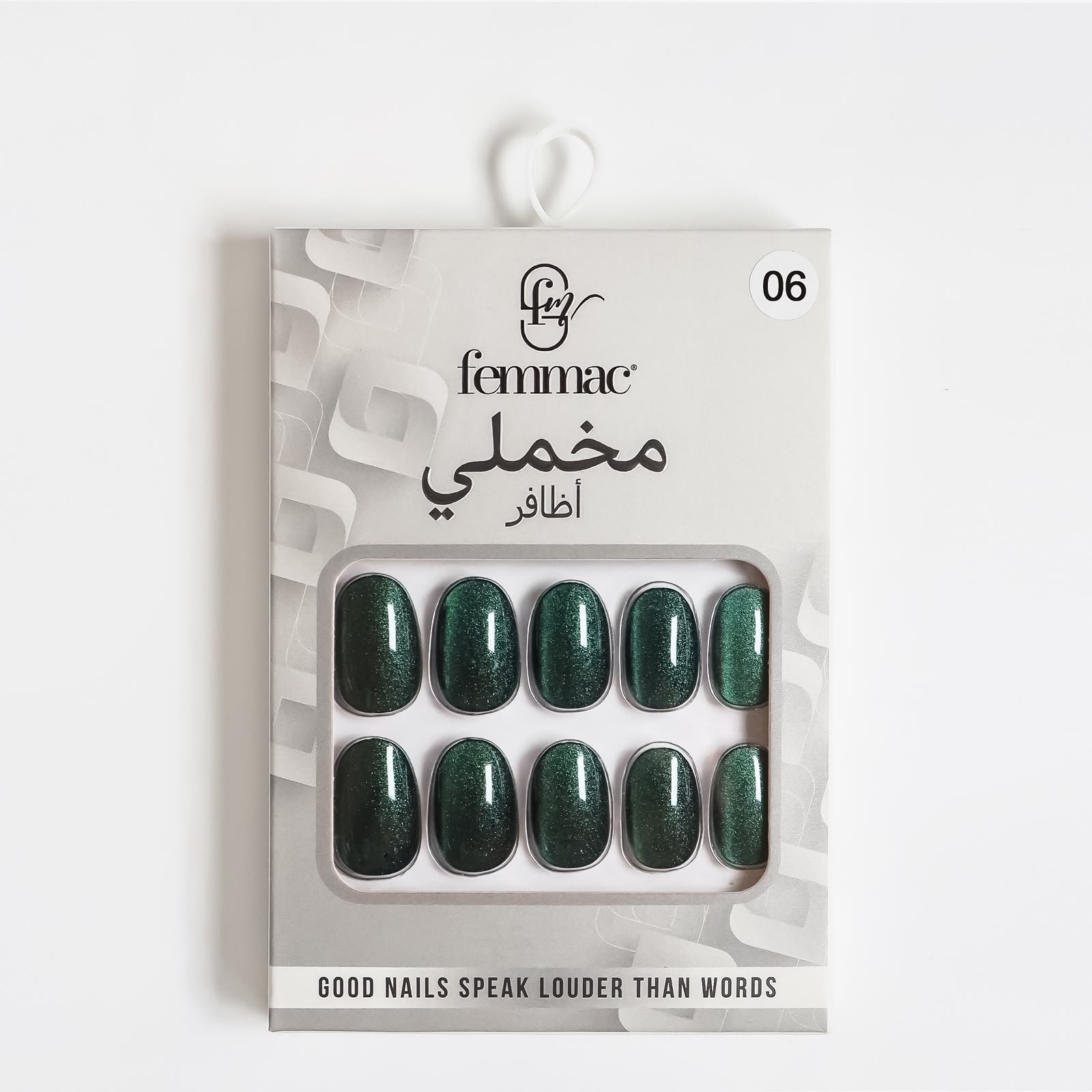 Femmac Shiny Green Nail Polish – Glossy Emerald Green
